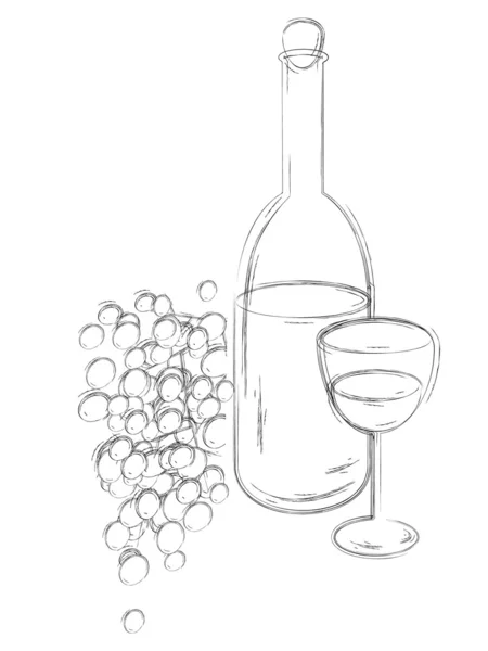Κρασί σε λευκό — Διανυσματικό Αρχείο