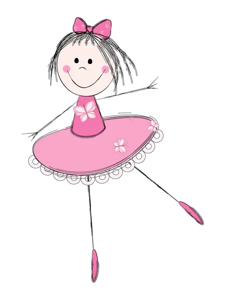 Ballet menina — Vetor de Stock