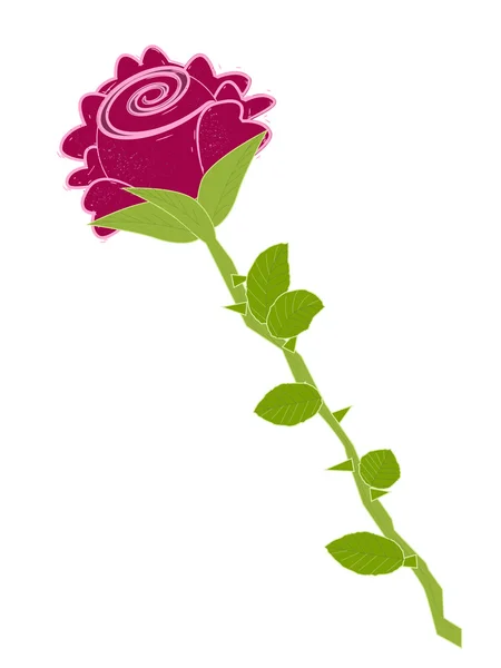 Pink rose — Stock Vector