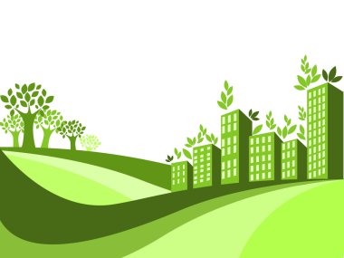 Green city clipart