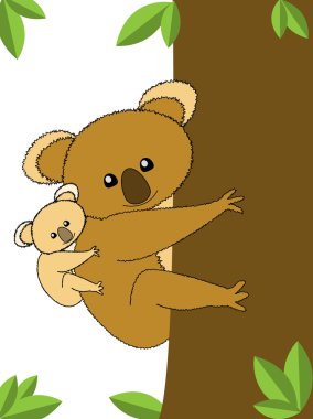 Cute koala clipart