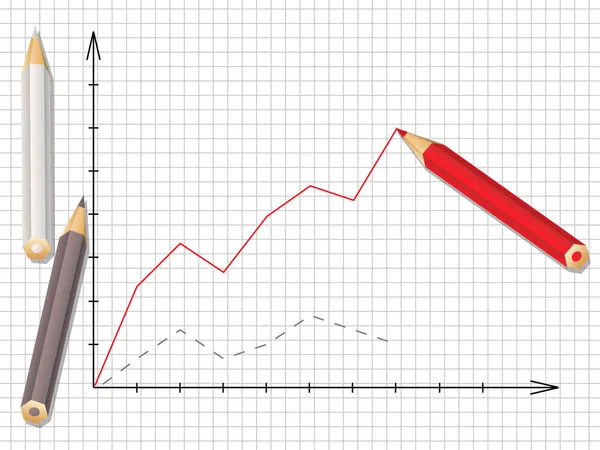 Graph of progress — Stock Vector