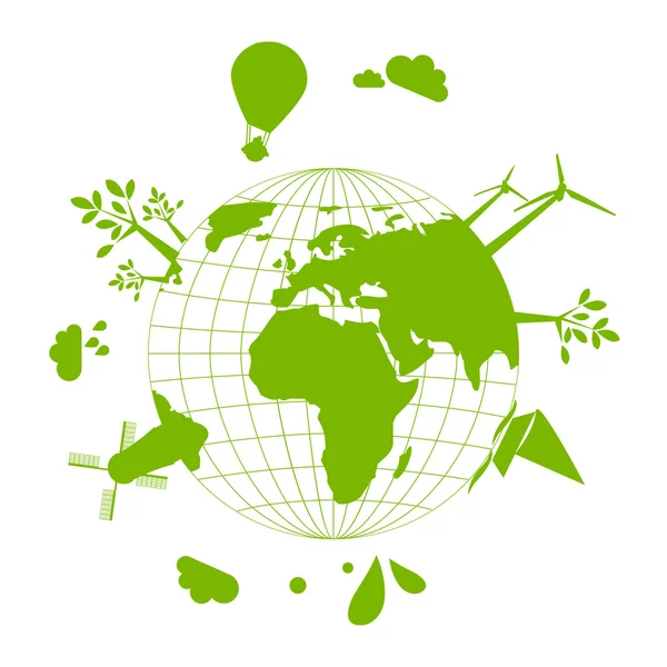 Green Earth — Stock Vector