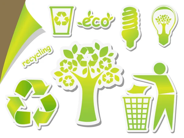 Iconos de reciclaje — Vector de stock