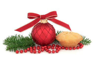 Christmas Bauble and Mince Pie clipart