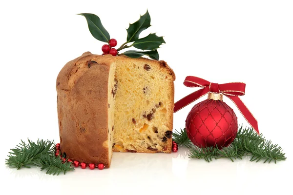 Panettone pastel de Navidad — Foto de Stock