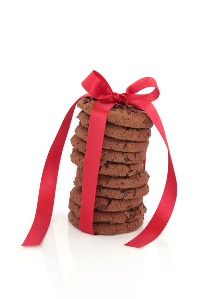 Çikolata parçalı kurabiye tedavi — Stok fotoğraf