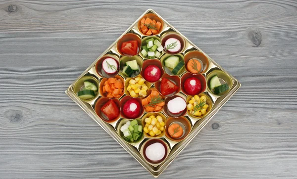 Valikoima maukkaita vihanneksia — kuvapankkivalokuva