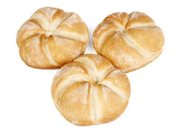 Три рулона хлеба — стоковое фото