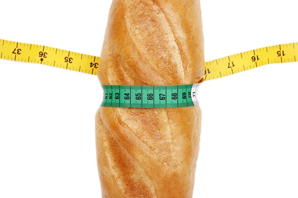 빵과 측정 테이프 — 스톡 사진