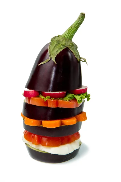 Bakłażan z świeżych warzyw — Zdjęcie stockowe