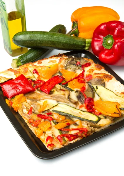 Пицца с овощами — стоковое фото
