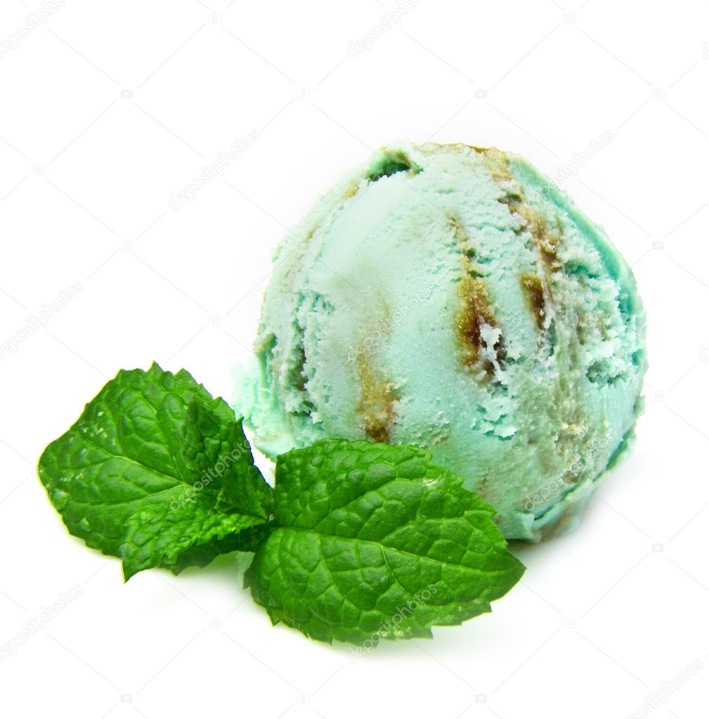 white mint ice cream
