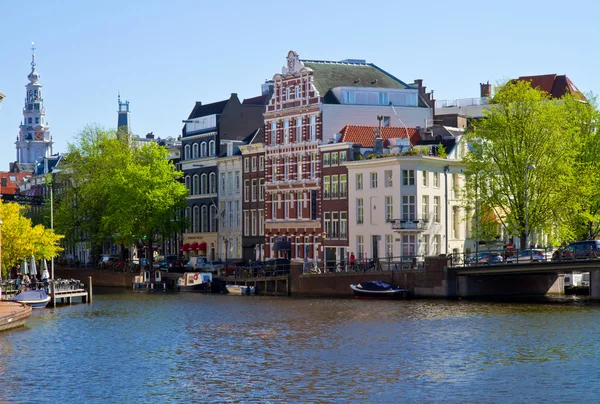 One of canals in Amsterdam — Stock Photo, Image