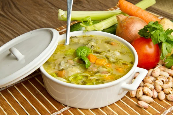 Zupa minestrone — Zdjęcie stockowe