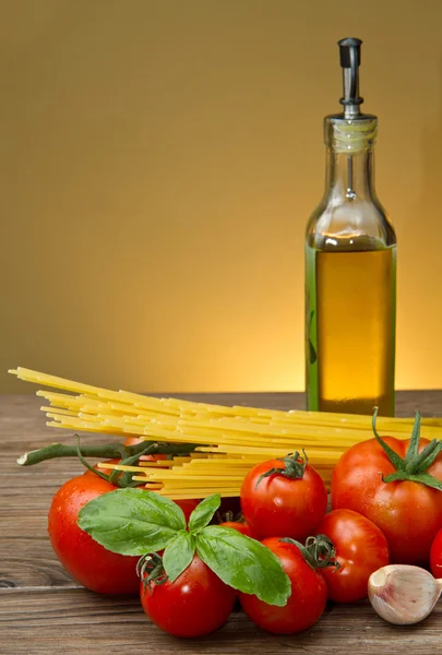 Spaghetti ingrediënten — Stockfoto