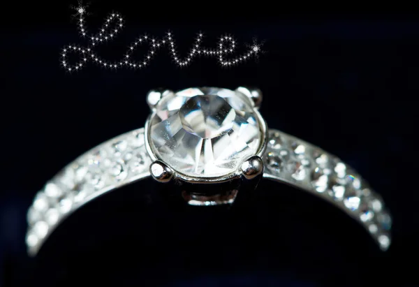 Pierścień diament — Zdjęcie stockowe