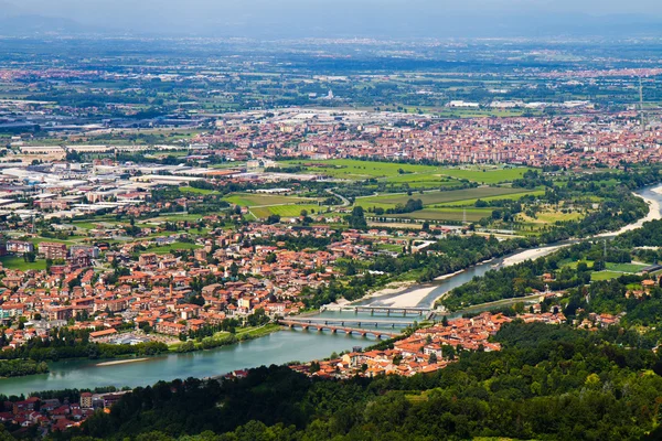 City of Turin skyline panorama seen from the hill — Stock Photo, Image