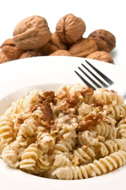 Pasta with a walnut clipart