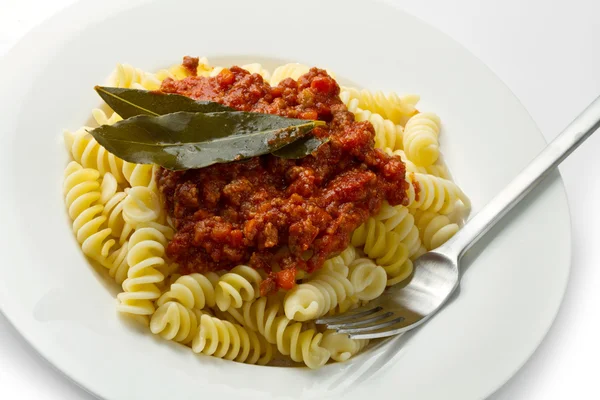 Makaron z sosem bolognese — Zdjęcie stockowe