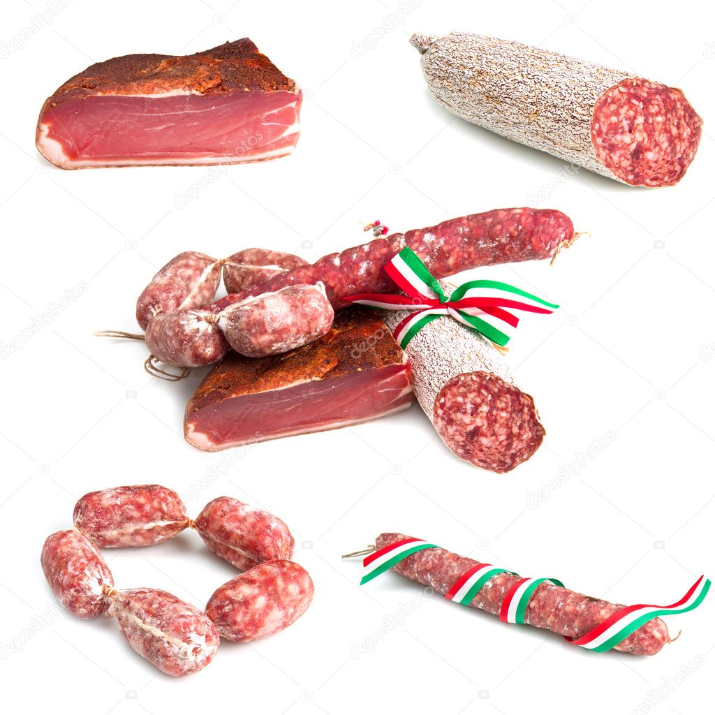 Meat collage ham