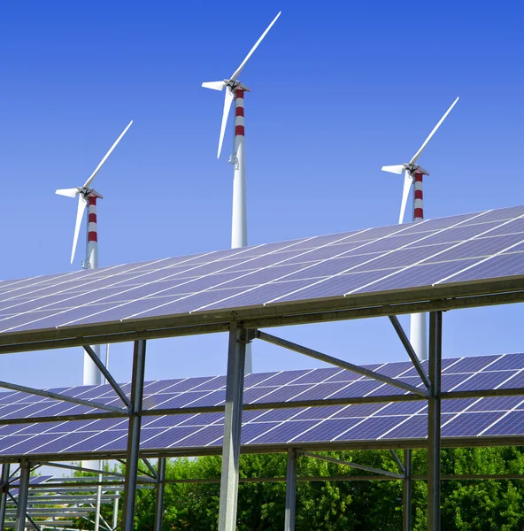 Solar and wind energy — Stock Photo, Image
