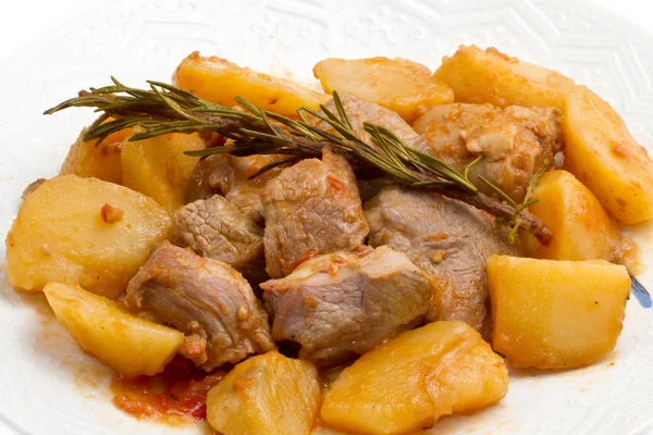 Kött gryta med potatis — Stockfoto