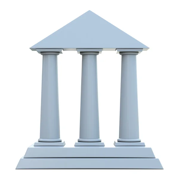 Древнее здание с 3 колоннами — стоковое фото
