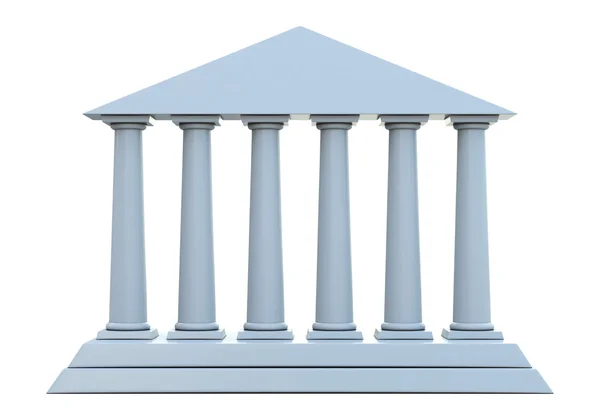 Древнее здание с 6 колоннами — стоковое фото