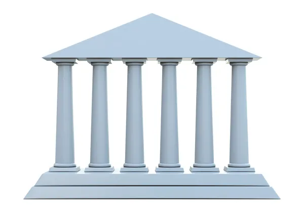 Bâtiment ancien avec 6 colonnes Photo De Stock