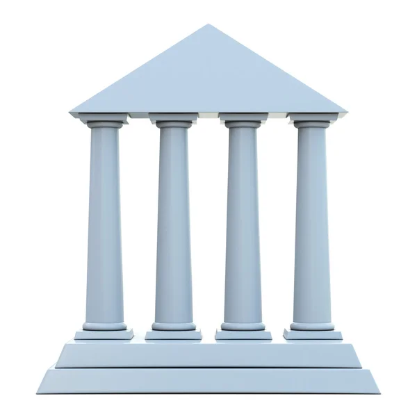 Древнее здание с 4 колоннами — стоковое фото