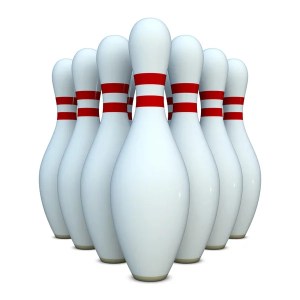Groep van bowling pinnen — Stockfoto