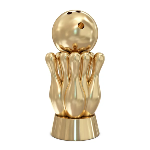 Troféu de bowling dourado Imagens De Bancos De Imagens Sem Royalties