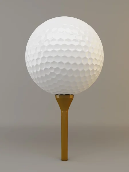 Golfball auf Tee lizenzfreie Stockfotos