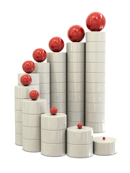 螺旋楼梯和红球 免版税图库图片