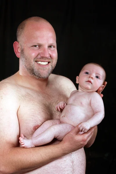 Father and newborn daughter — Stock Photo, Image