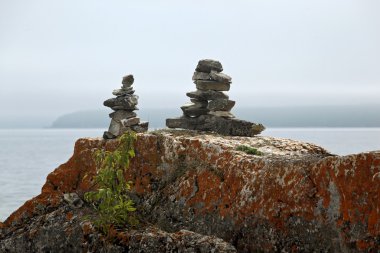 Stone marker inukshuk clipart