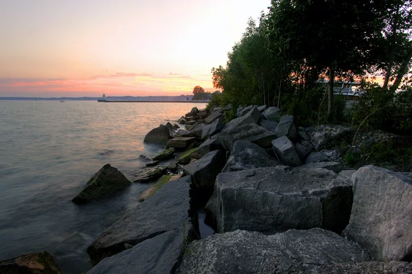 Sunset over port dover — Stock Photo, Image