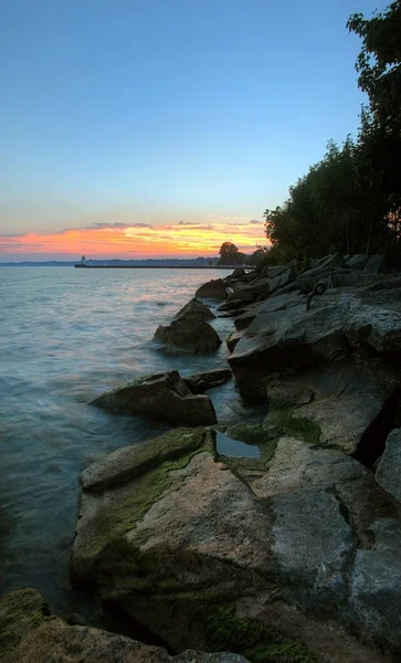 Sunset over port dover — Stock Photo, Image