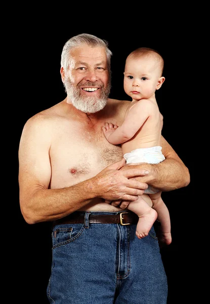 Muž s mladou baby — Stock fotografie