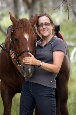 Female horse rider clipart