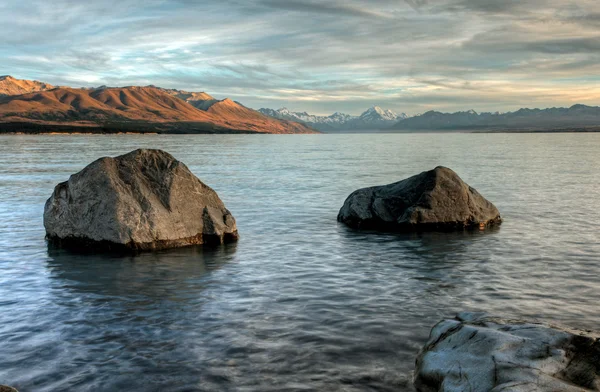 ニュージーランドでの氷河湖 — ストック写真