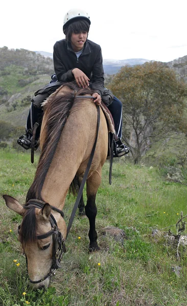 Ragazzo e cavallo — Foto Stock