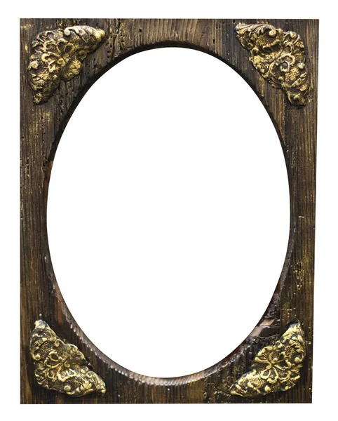 Geïsoleerde houten frame — Stockfoto