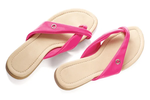 Růžové sandály, ze — Stock fotografie