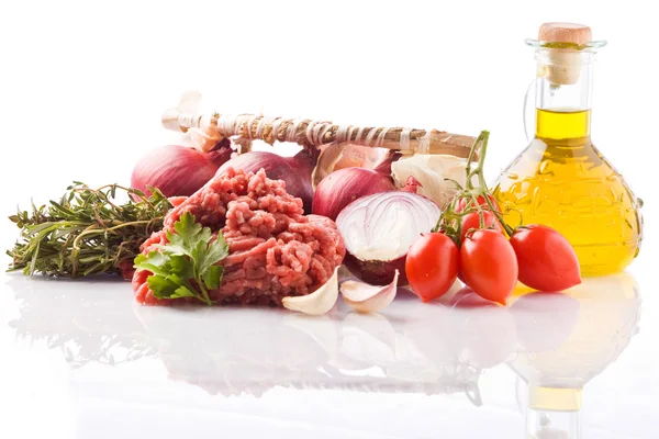 Ingredientes para molho de tomate italiano — Fotografia de Stock