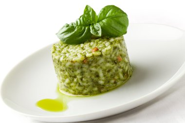 Risotto with Basil clipart