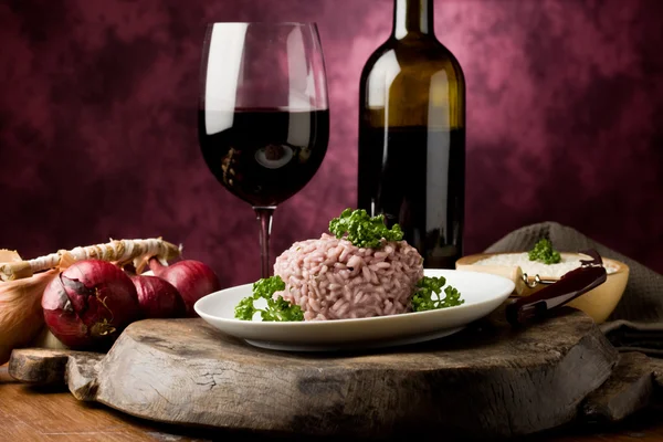 Risotto with red wine — Stock Photo, Image