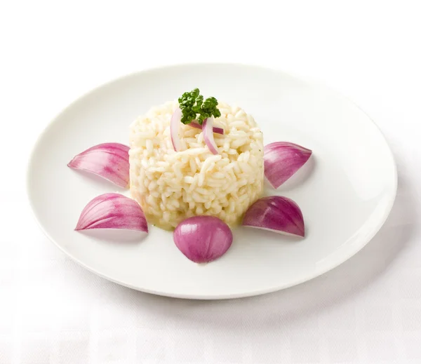 Risotto with red onions — Stock Photo, Image