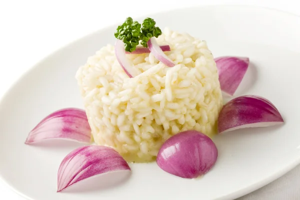 Risotto with red onions — Stock Photo, Image